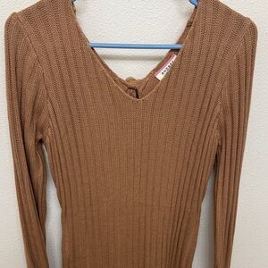 ANDREE BY UNIT Brown Long Sleeve Dress